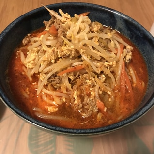 寒い夜にユッケジャンラーメン